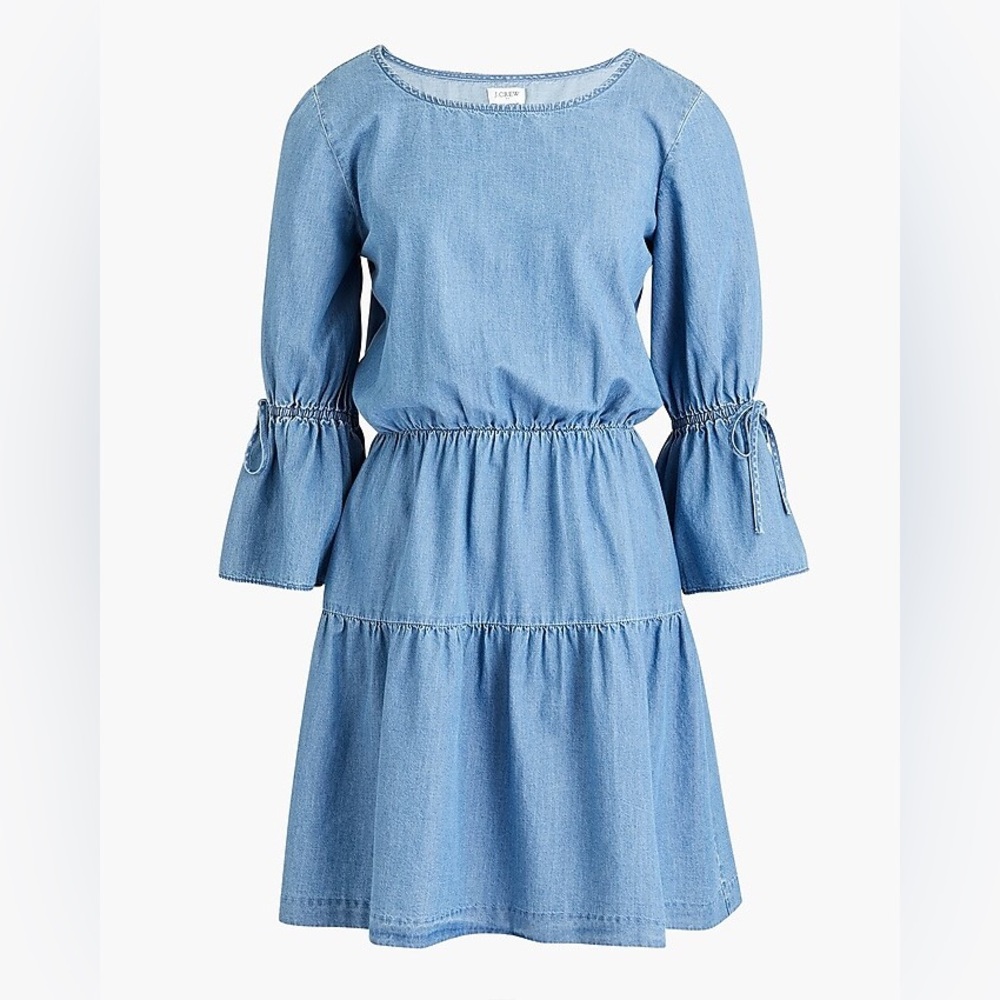 J.Crew Mercantile Tiered Chambray Dress Size S
